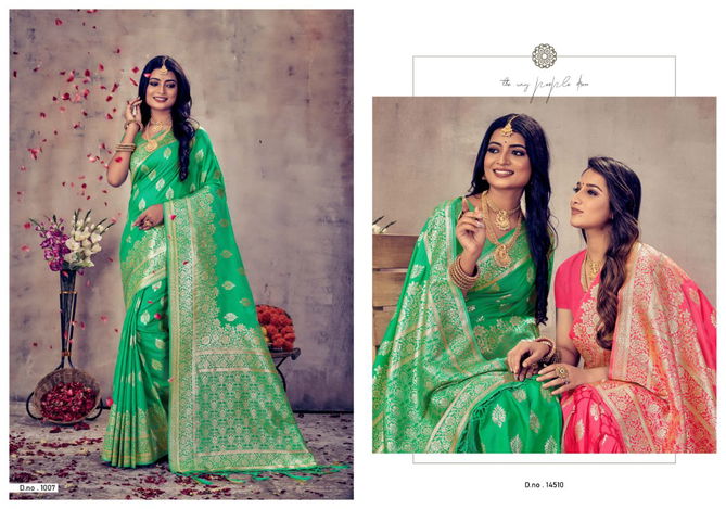 Minaxi Silk Vol 1 By Bunawat Banarasi Silk Sarees Catalog
